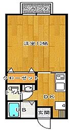 アパート 1Kの間取図画像