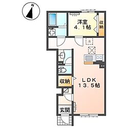 グラティア 1LDKの間取図画像