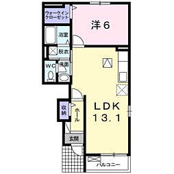 ウェリナ2 1LDKの間取図画像