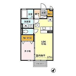 セピアコート1 1LDKの間取図画像