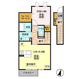グランメール 1LDKの間取図画像
