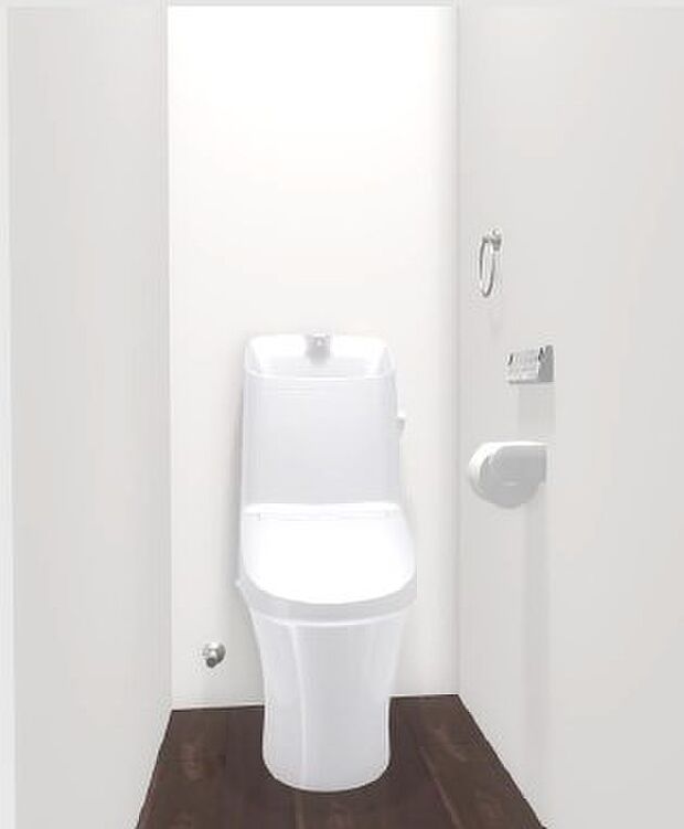 手洗い付き、ウオシュレット温水節水タイプ 凹凸がなくお掃除楽々♪