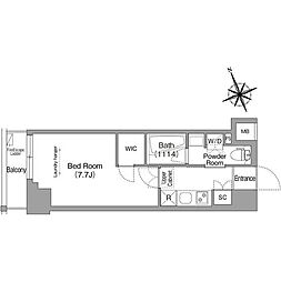 コンフォリア東葛西 2階1Kの間取り