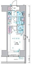 ジェノヴィア南砂町スカイガーデン 12階1Kの間取り