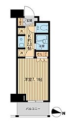 エコロジー東陽町 7階1Kの間取り