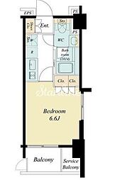 ブランシエスタ浦安 2階1Kの間取り