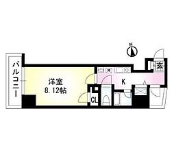 リバーサイド富岡（RIVERSIDE　TOMIOKA） 3階1Kの間取り