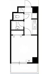 ヴィラクリヤマ 4階1Kの間取り