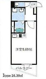 エスグランデ門前仲町 5階1Kの間取り