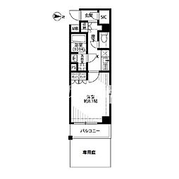 プレール・ドゥーク東陽町 1階1Kの間取り