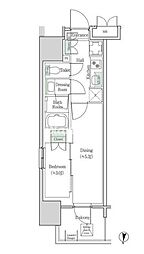 ブルックサイドレジデンス木場 2Kの間取図画像