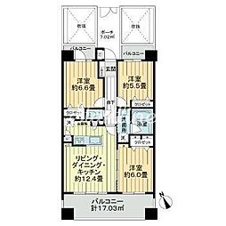レクセルマンション東陽町 3LDKの間取図画像