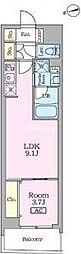ガーデンザヴィス門前仲町 1LDKの間取図画像