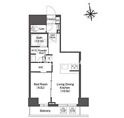 COMFORIALIV西葛西 1LDKの間取図画像