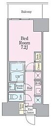 リビオメゾン南砂町 1Kの間取図画像