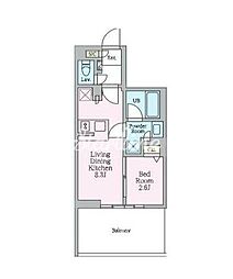 クレストコート東陽町 1LDKの間取図画像