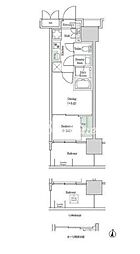 ブルックサイドレジデンス木場 2Kの間取図画像