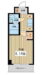 プロスペクト門前仲町 1Kの間取図画像