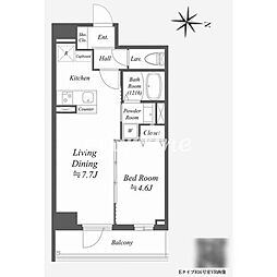 AlphaPrime東陽町 1LDKの間取図画像
