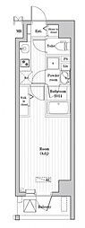 木場ステーションレジデンス 1Kの間取図画像
