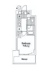 ロイズスクエア東陽町 1Kの間取図画像