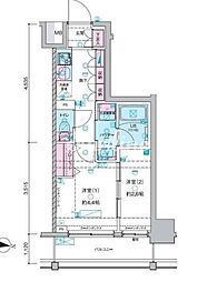 Genovia木場2 2Kの間取図画像