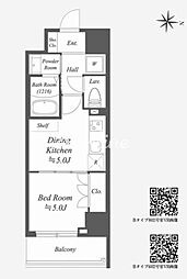 AlphaPrime東陽町 1DKの間取図画像