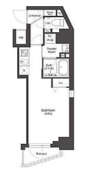 COMFORIA門前仲町SOUTH ワンルームの間取図画像