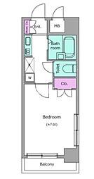 RESIDIA門前仲町 1Kの間取図画像