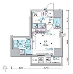ジェノヴィア南砂町スカイガーデン 1Kの間取図画像