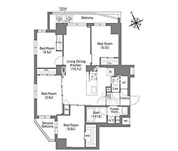 コンフォリア中葛西 4LDKの間取図画像