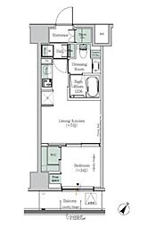 OneROOFResidence木場East 1DKの間取図画像