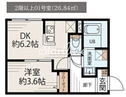 カーサリュクス大島(CASA LUXE大島) 1DKの間取図画像