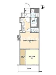 AZURETERRACE門前仲町 1LDKの間取図画像