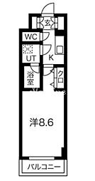 スパシエトラッド門前仲町 1Kの間取図画像