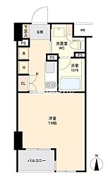 セリーズ門前仲町 1Kの間取図画像
