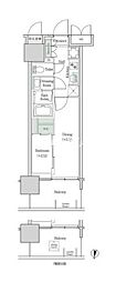 ブルックサイドレジデンス木場 2Kの間取図画像