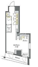 プライムメゾン清澄白河 ワンルームの間取図画像