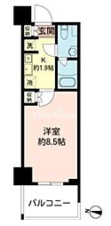 MFPRコート木場公園 1Kの間取図画像