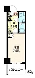 MFPRコート木場公園 1Kの間取図画像