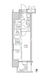 ブルックサイドレジデンス木場 2Kの間取図画像