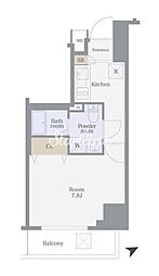 メイクスデザイン門前仲町ガーデン 1Kの間取図画像