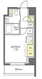 プライムメゾン清澄白河 ワンルームの間取図画像