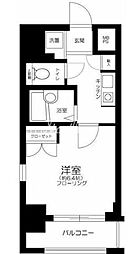 メインステージ門前仲町 1Kの間取図画像