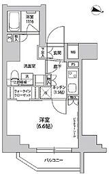 グランドルチェ門前仲町 1Kの間取図画像