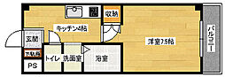 アトラクティブハイム 1Kの間取図画像