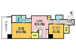 ヴィラ博丈 1SLDKの間取図画像