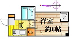 コーポ吉村 1Kの間取図画像