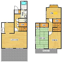 広島電鉄1系統 県病院前駅 徒歩24分の賃貸テラスハウス