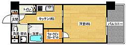 ロアール南竹屋 1Kの間取図画像